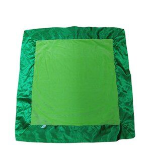 Baby Love Green Satin Trin Lovey Blanket Square 29 inches 29"